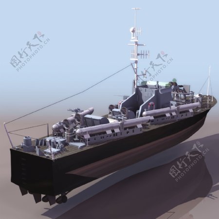 3D海上轮船模型