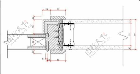 CAD线稿图楼梯走廊建筑施工图