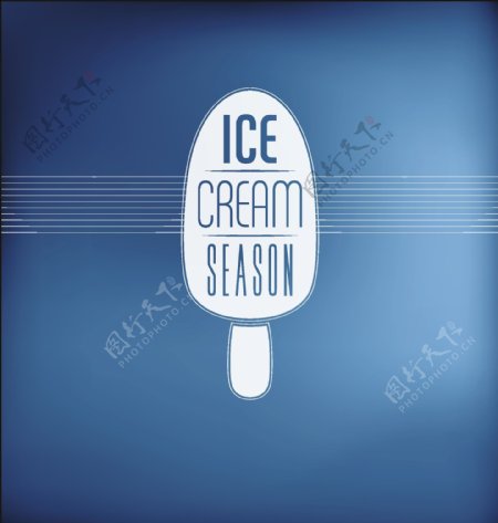 冰淇淋的季节字体设计概念