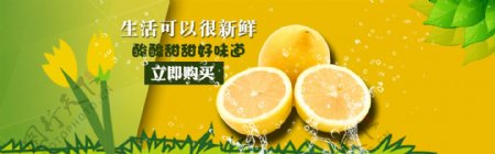 水果柠檬海报PSD分层素材