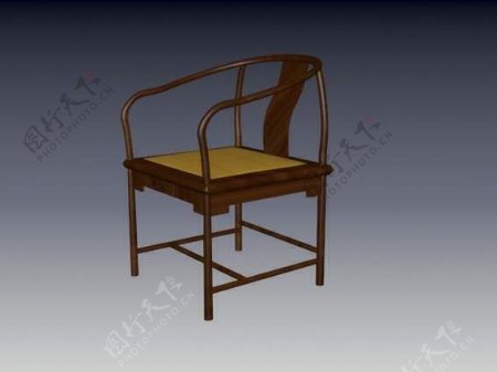 中式椅子3d模型家具图片1