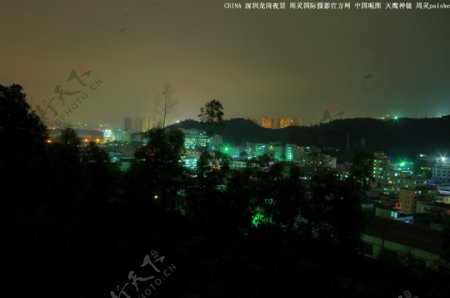 城市夜景嶂背工业区图片