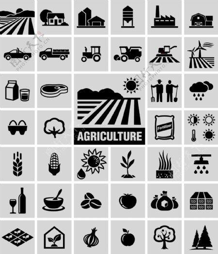 农业生产图标图片