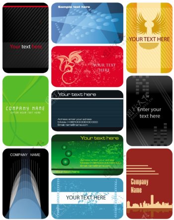 欧美名片贵宾卡矢量素材打包下载VIP名片设计名片卡片eps格式