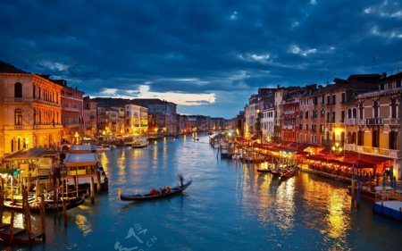 旅行系列意大利水城威尼斯夜景