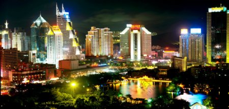 深圳金融区之夜图片