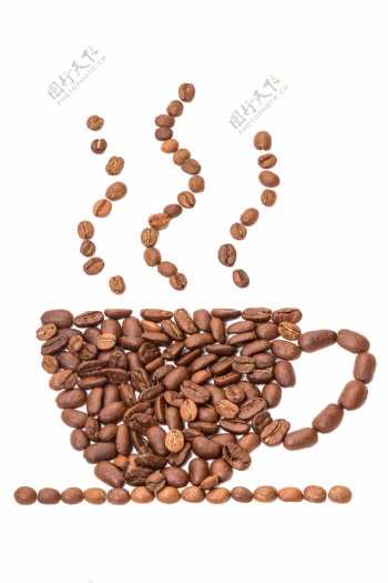 咖啡豆创意摄影图片