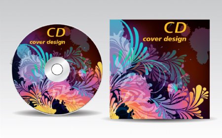花的CD封面设计元素01