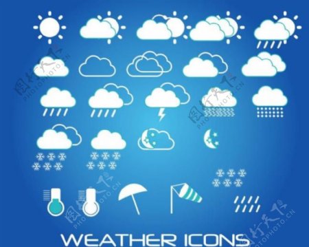 天气预报气象标志图片