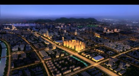 城市规划夜景图