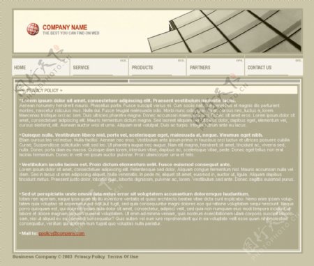欧美商务网页模版图片