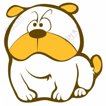 印花矢量图可爱卡通童装卡通动物小狗免费素材