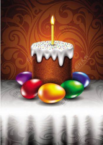 复活节彩蛋蛋糕图片