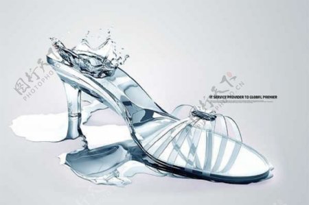 水晶高跟鞋创意设计psd分层素材