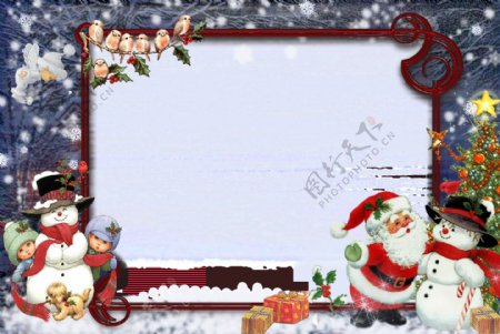 精品圣诞节相框png素材图片