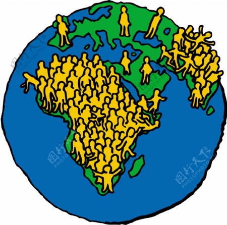 地球人口漫画图片
