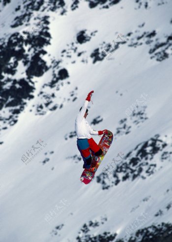 雪山滑雪极限运动