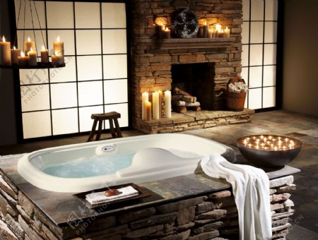 欧式风格浴室浴池装修效果图图片