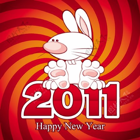 2011卡通兔子矢量素材