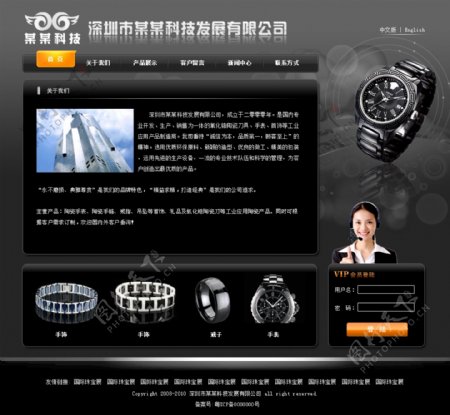 2010psd黑色风格网页图片