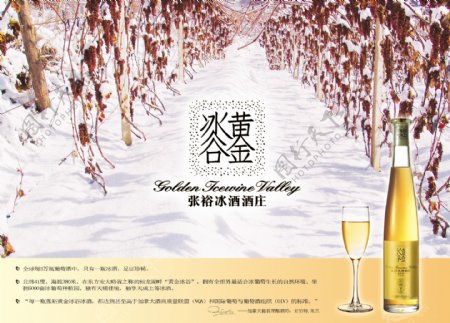 龙腾广告平面广告PSD分层素材源文件酒葡萄酒黄金冰谷张裕
