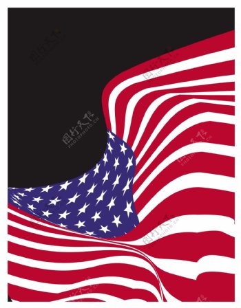 第四七月美国国旗的背景