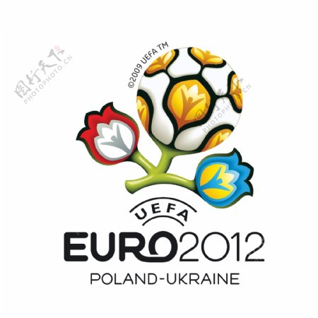 欧洲杯标志设计矢量素材