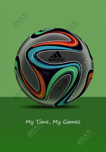 世界杯足球海报psd素材