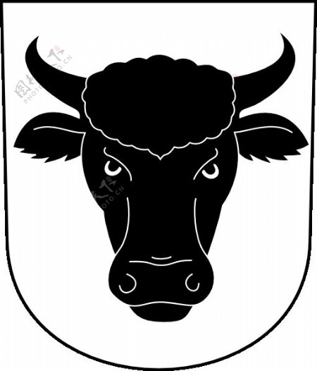 牛的牛角WIPP乌尔多夫纹章的剪辑艺术