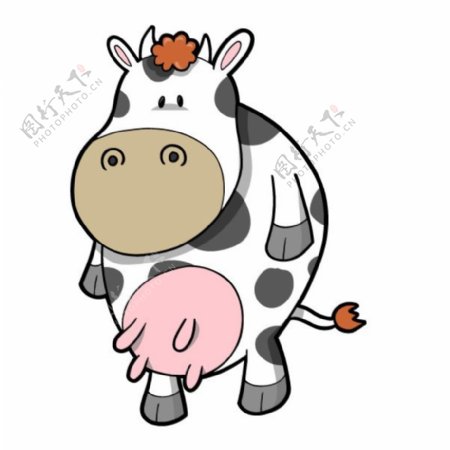 位图抽象动物牛色彩卡通动物免费素材
