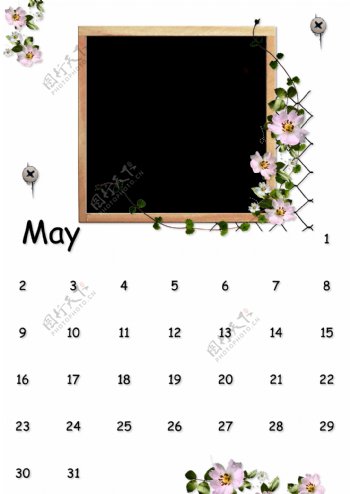 5月月历相框图片