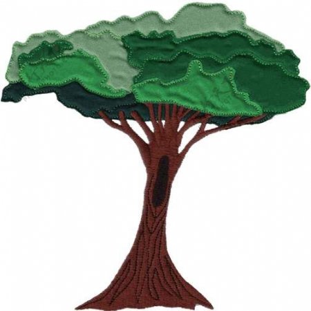 绣花松树绿色森林免费素材