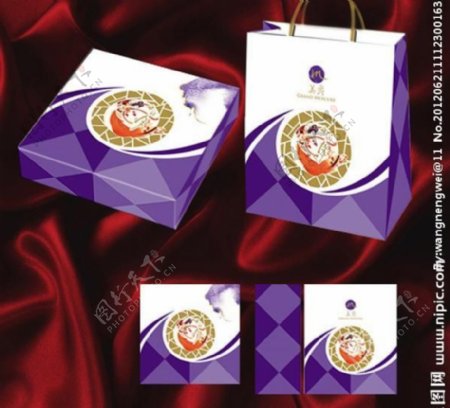 2012中秋月饼盒平面图图片
