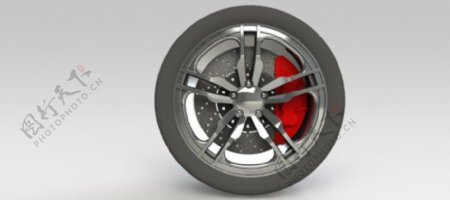 铝合金车轮轮胎和刹车
