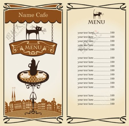 咖啡厅菜单设计图片
