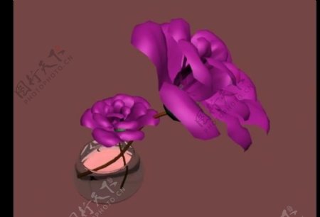 玫瑰花3d模型源文件图片