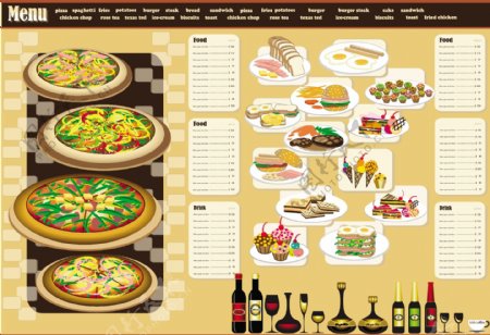 西餐厅菜谱设计图片