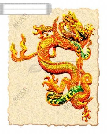 中国传统金龙吉祥图案矢量素材