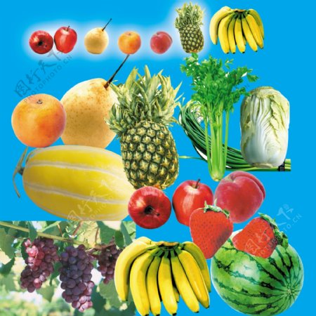 水果蔬菜分层素材图片