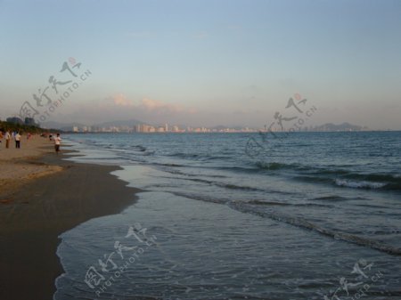 三亚湾海滩景色图片