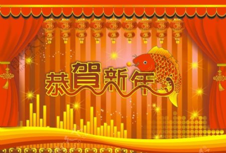 恭贺新年2011春节矢量图