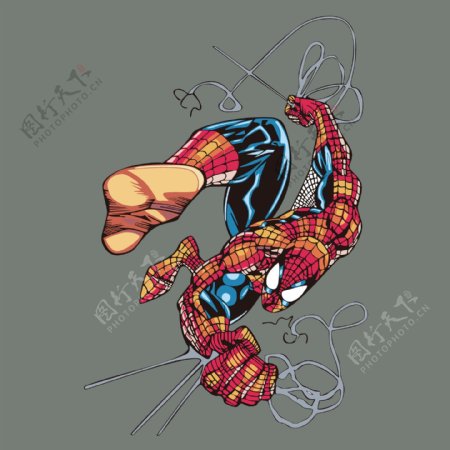 印花矢量图T恤图案卡通形象热门动画蜘蛛侠免费素材