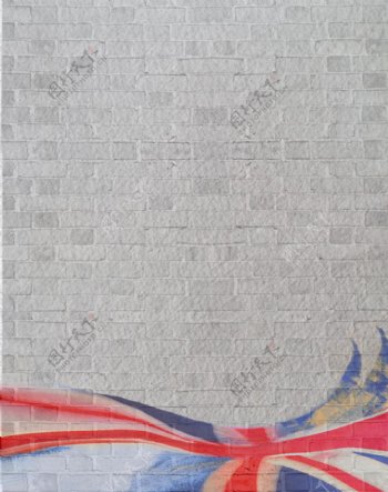 英式白色砖墙模板图片