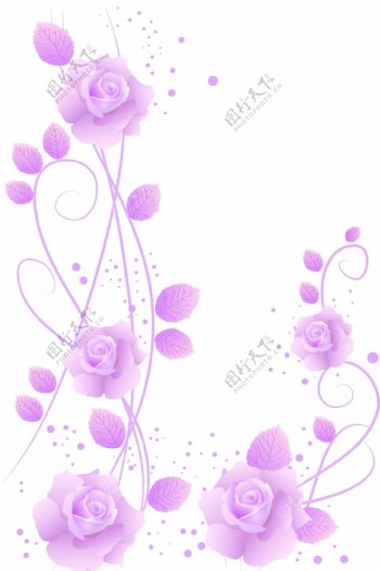 矢量素材粉色玫瑰图片