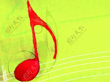 红色音符音乐主题教育PPT模板