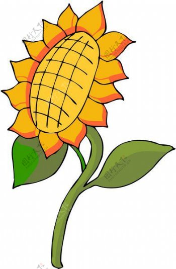 位图卡通植物色彩黄色绿色免费素材