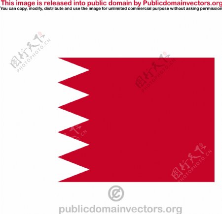 矢量巴林国旗