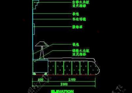 床屏详图床图块床屏cad土块素材093