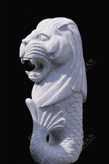 狮子头鱼身体雕塑psd素材