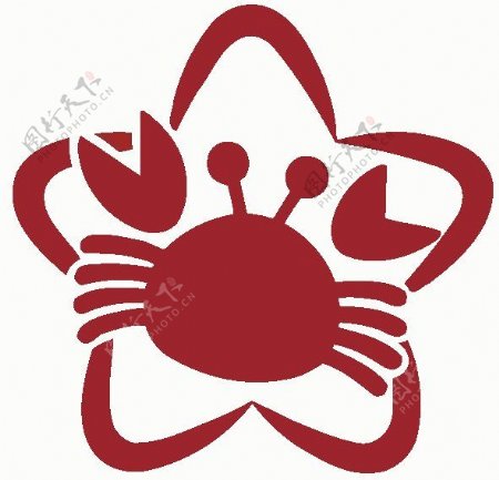 位图动物螃蟹色彩单色免费素材